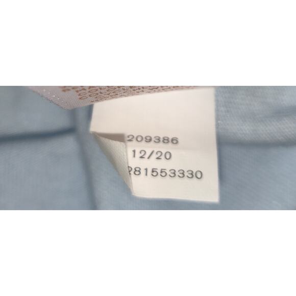 Powder Blue Babydoll Top Blouse LAUREN CONRAD Cottage Core Floral Pastel L - Picture 16 of 16